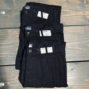 NWT BUNDLE- Size 14 Husky Black Uniform Slacks. Set of 3.